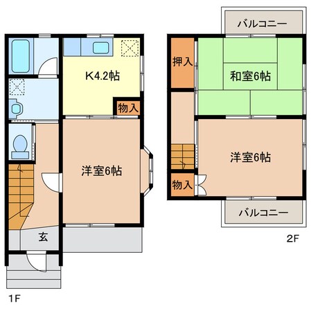 ピアタウン毛野2の物件間取画像